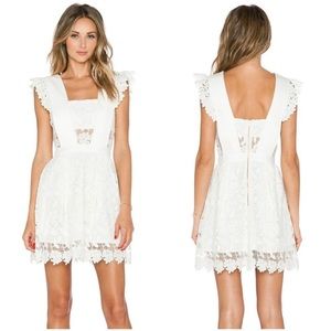 Self-Portrait white lace dress